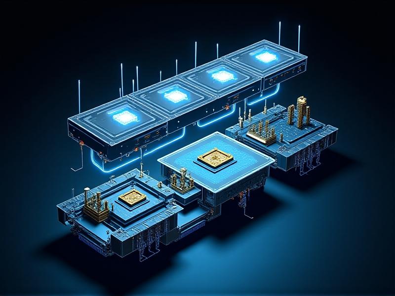An exploded technical diagram of a remote queen release system, highlighting a titanium alloy latch, biometric sensors, and a circuit board with gold-plated connectors. Rendered in isometric perspective with neon-blue accents on dark background, evoking futuristic engineering.