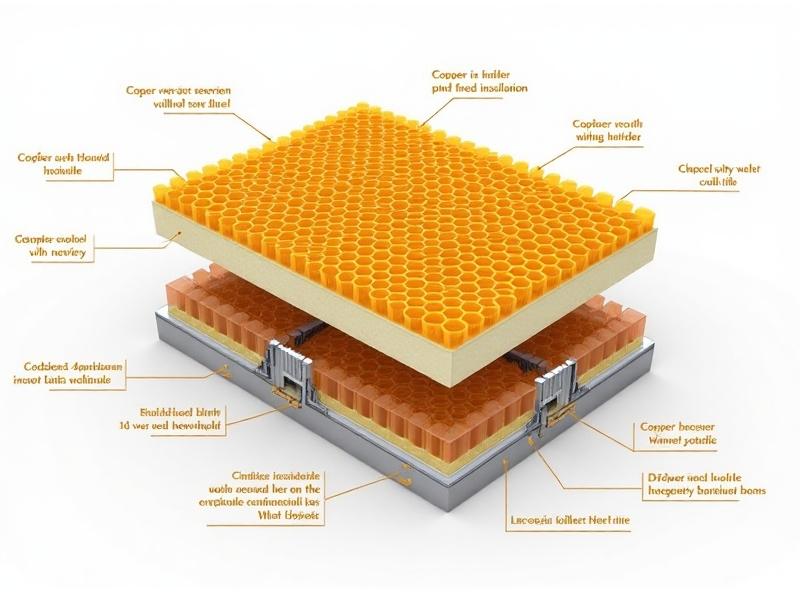 Technical illustration of a Solar Wax Extractor 3.0 in cutaway view, revealing layered insulation, copper heating coils, and honeycomb-shaped wax trays. Labels highlight components in vibrant colors against a white background, emphasizing engineering precision.